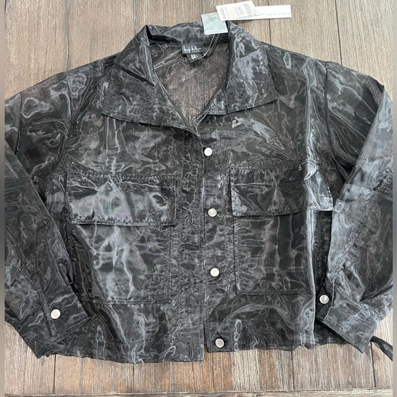 NWT Nicole Miller sheer black top size XS - Picture 2 of 8